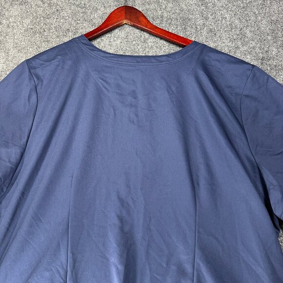 Urbane Ultimate Top Size 4XL Navy Blue Short Sleeve Pockets V Neck NEW - Picture 10 of 10